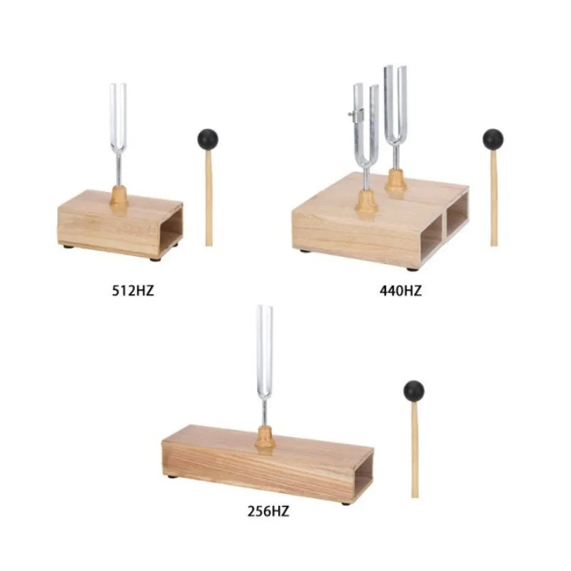 256 440 512HZ Tuning Fork Resonance Box Chakra Forks Sound Therapy
