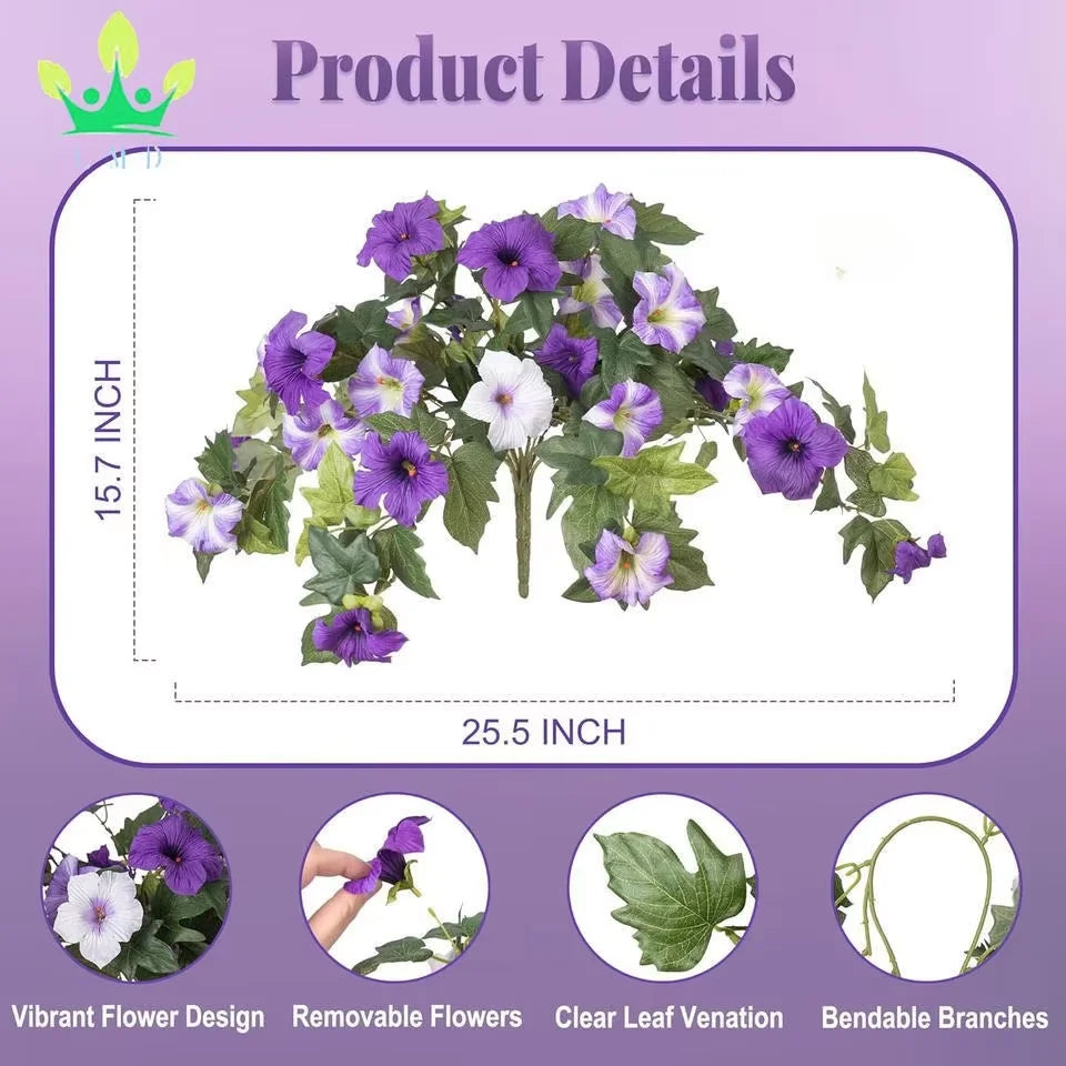 Artificial Silk Petunia Wall Hanging Flowers | Garden & Wedding