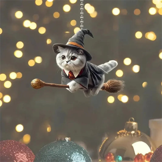 2D Acrylic Dog & Cat Pendant – Car, Xmas Tree & Bag Ornament Acrylic Hanging Ornament Oasis Select