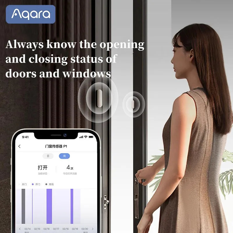 Aqara P1 Door Window Sensor Zigbee 3.0 Smart Home Wireless Anti-theft Homekit Induction Door Magnetic Alarm For HomeKit APP Peaceful Pleasures Health and Wellness