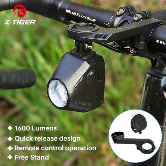 X-TIGER 1600 Lumen Bike Light – Wireless Remote & IP66 Bicycle Front Light Oasis Select