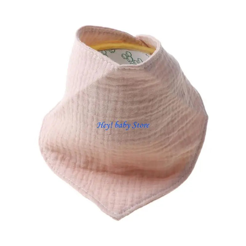 Soft Cotton Triangular Baby Bib | Breathable Drool Feeding Scarf