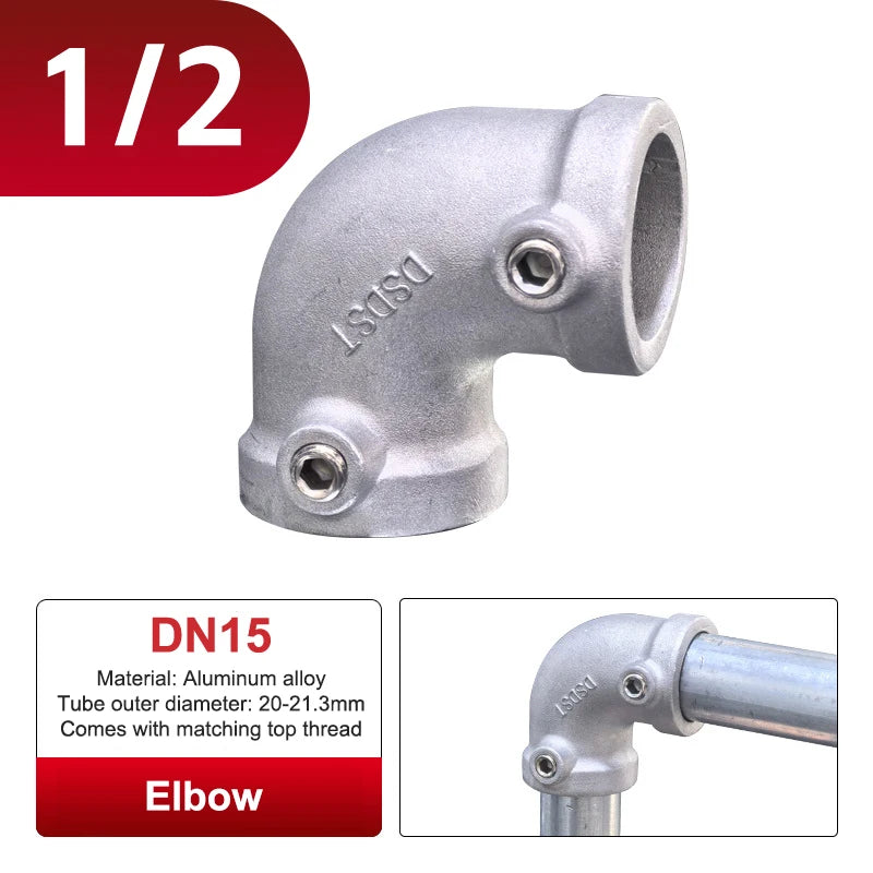 3D Fitting Connection FastenerAluminum Alloy Connector Elbow Tee Base Flat 20/25mm Steel Tube Shelf Parts Peaceful Pleasures Health and Wellness 01