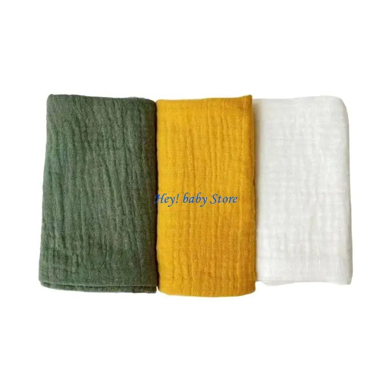 Baby Washcloths 3-Pack | Soft Cotton Burp Cloths for Newborns