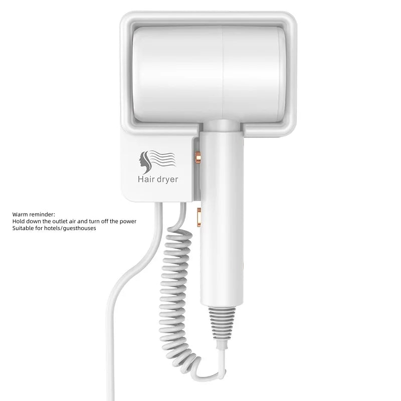 New Hotel/Hotel Special Hair Dryer High-Power Quick-Drying Modeling Wall-Mounted Perforation Free Hair Dryer US/EU/AU Peaceful Pleasures Health and Wellness