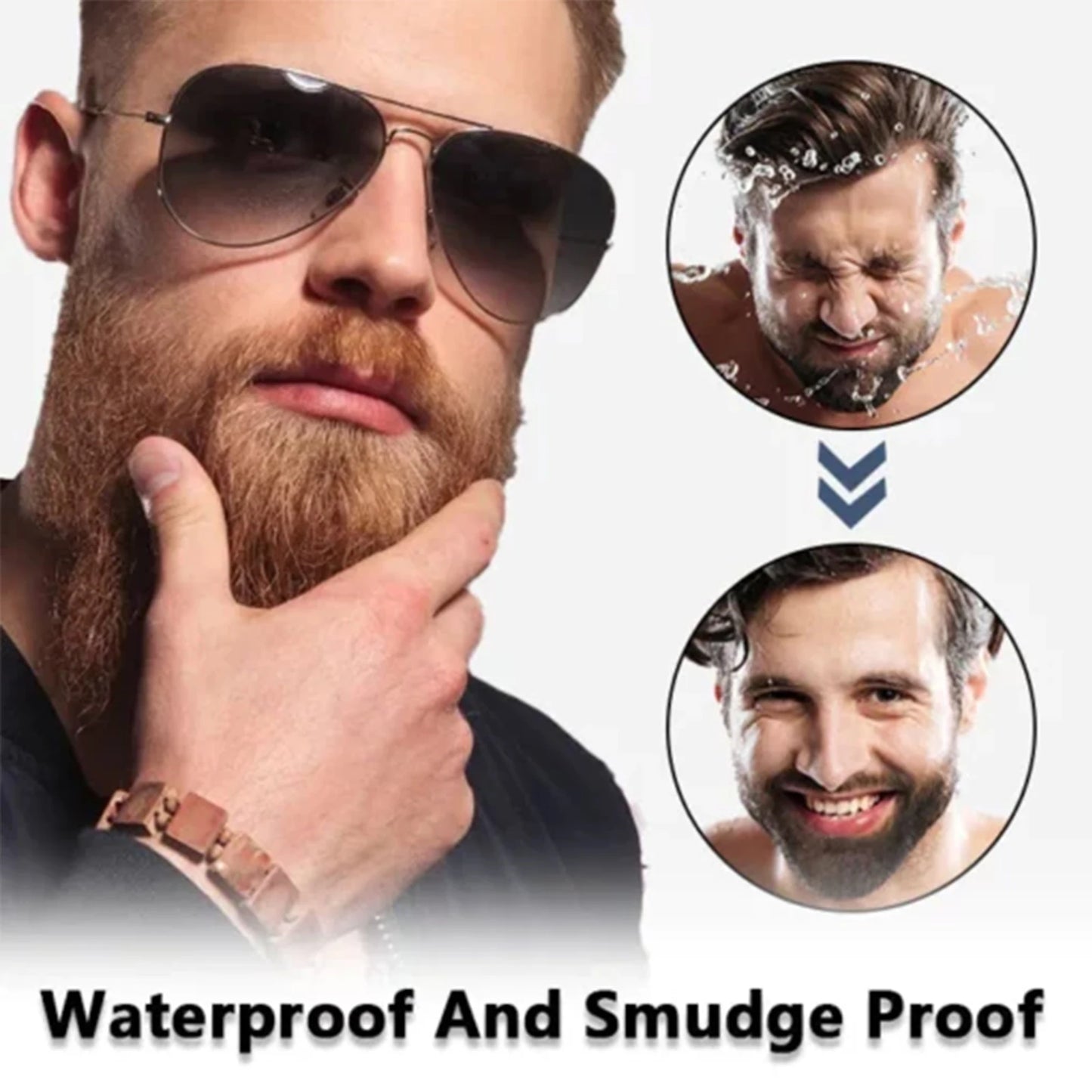 East Moon Beard Filler Pen Set – Black & Brown, Waterproof