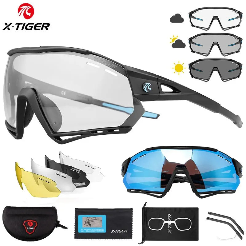 X-TIGER Photochromic Cycling Sunglasses Polarized UV400