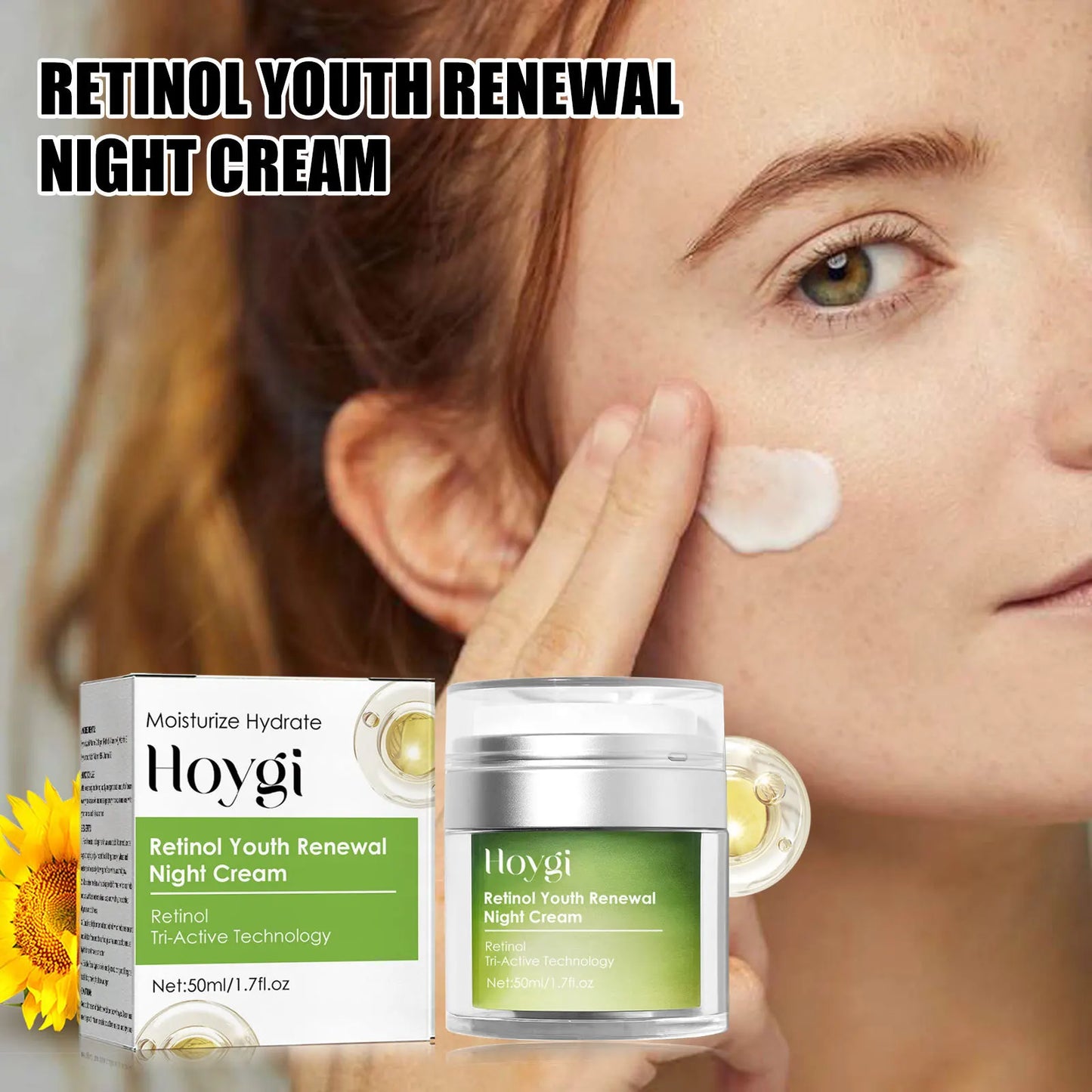 Retinol Cream Dark Spot Removal Firming Lifting Smoothing Pores Fade Fine Line Moisturizing Improve Skin Dryness Hydrating Cream Peaceful Pleasures Health and Wellness