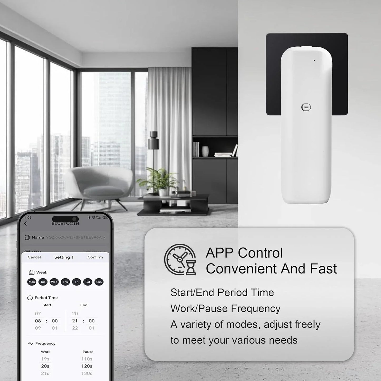 NAMSTE Plug-In Bluetooth Scent Diffuser – 500 SQFT Peaceful Pleasures Health and Wellness
