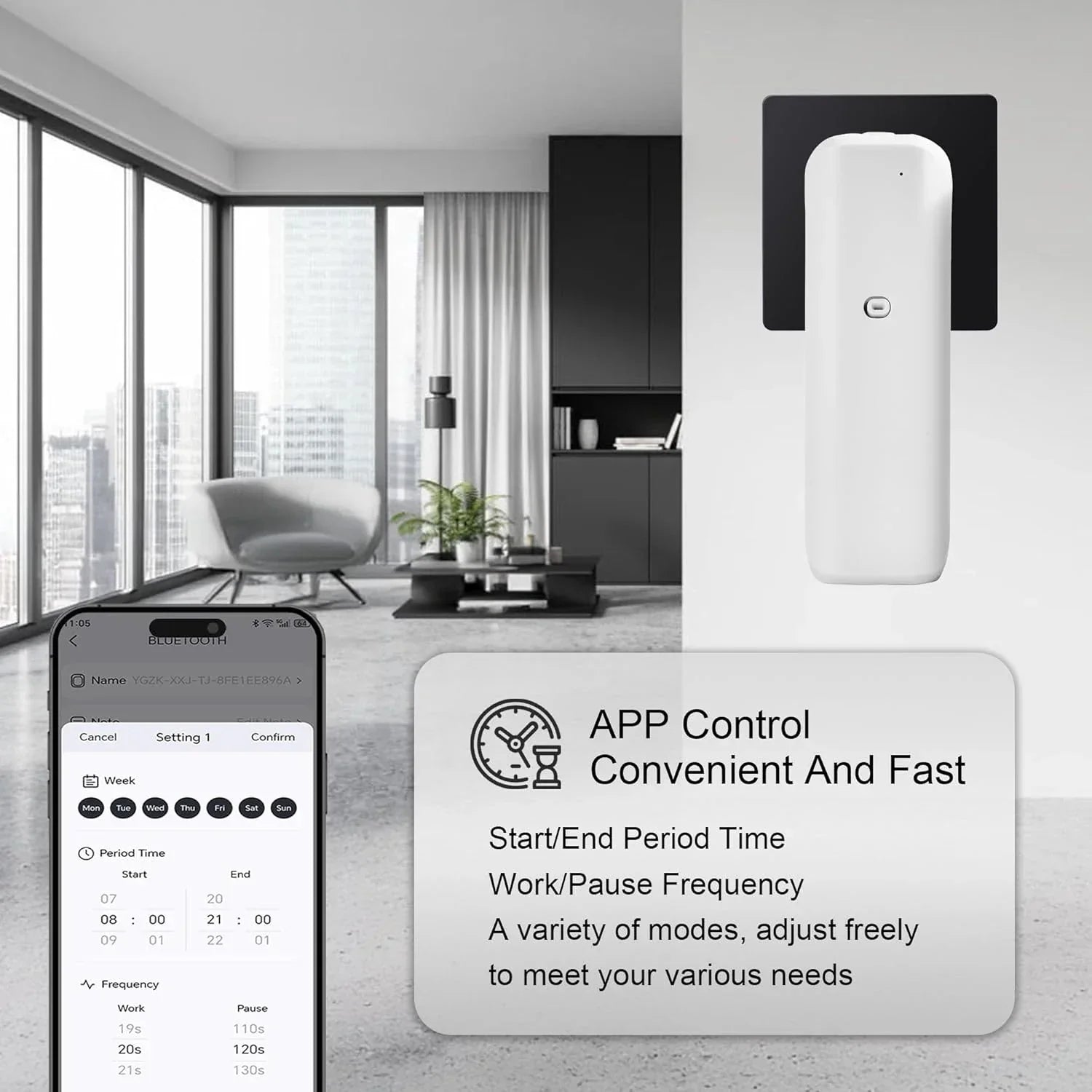 NAMSTE Plug-In Bluetooth Scent Diffuser – 500 SQFT Peaceful Pleasures Health and Wellness