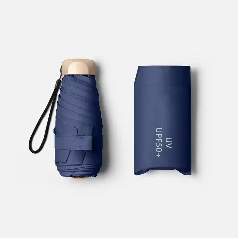 Mini Pocket Parasol – UV Protection Folding Sun & Rain Umbrella