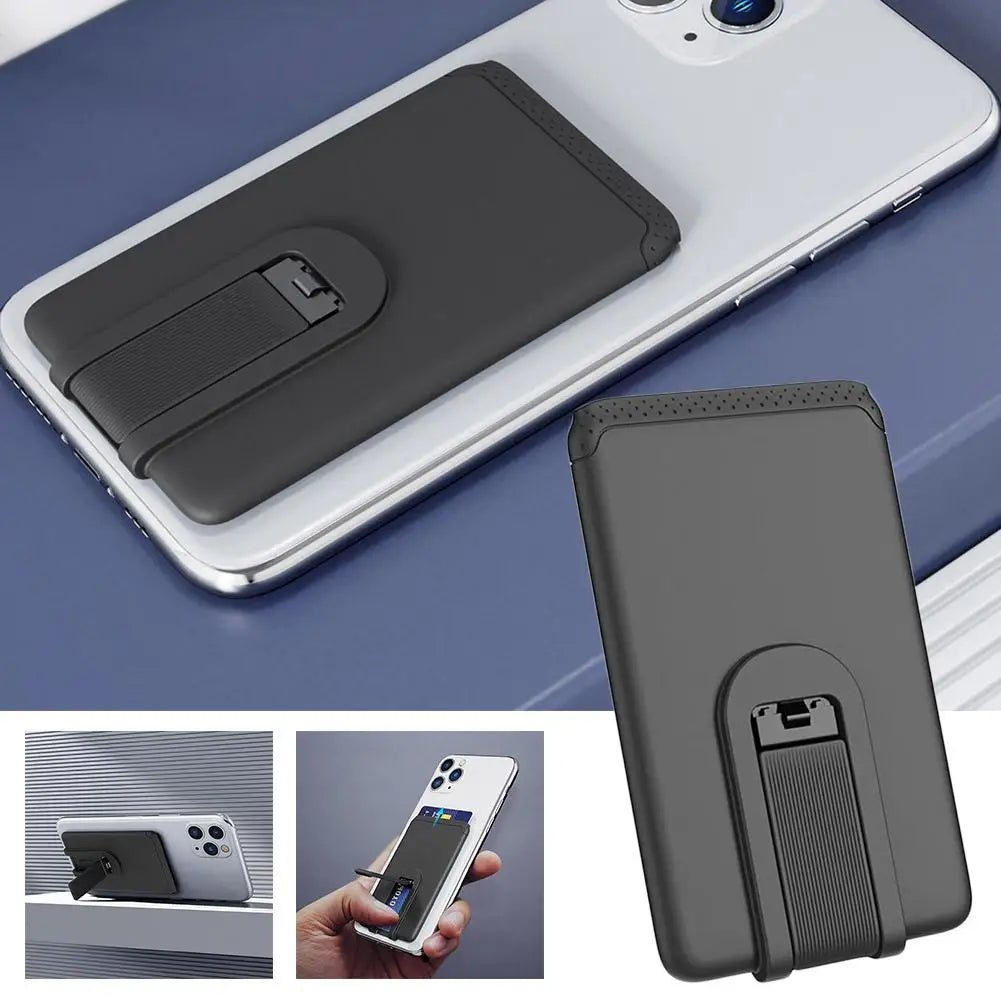 Silicone Phone Card Holder Mobile Cell Phone Stand Credit Cardholder Fashion Adhesive Sticker Pocket for Iphone Samsung Peaceful Pleasures Health and Wellness
