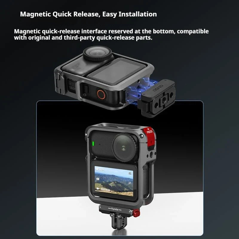 DJI Osmo Nano Aluminum Cage | Cold Shoe & Quick Release