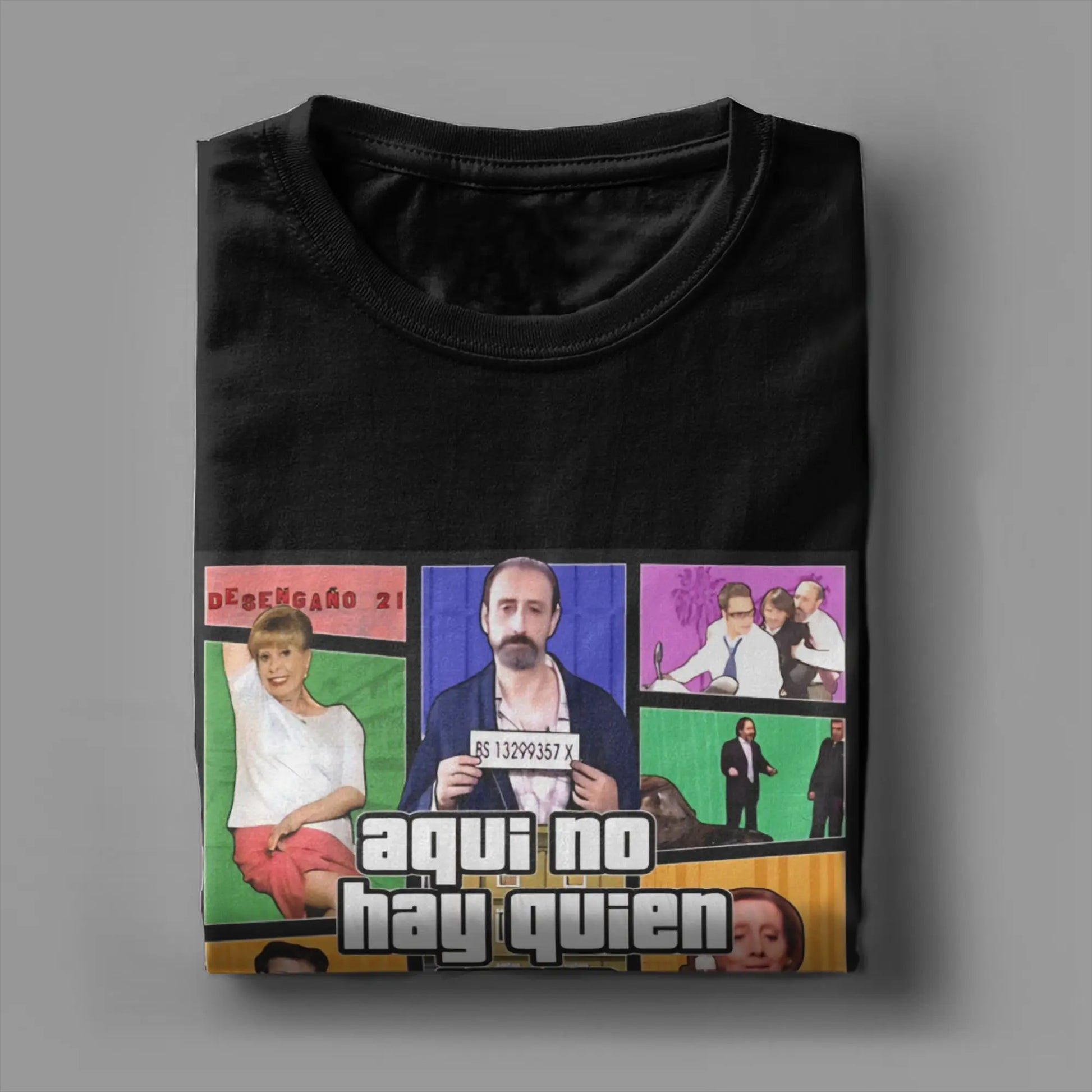 Aquí No Hay Quien Viva Pure Cotton T Shirt For Men Beach Y2K Fun T Shirts O Neck Harajuku Tees Plus Size Pattern Clothes Peaceful Pleasures Health and Wellness