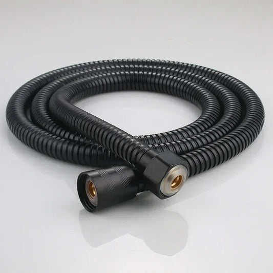 1pcs 1.5M Stainless Steel Black Hose Extension Pipe Bathroom Shower Pipe Extension Pipe Water Pipe Drawer Bathroom Accessories Peaceful Pleasures Health and Wellness Default Title