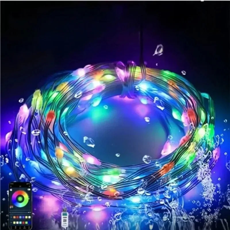 Bluetooth RGB LED Fairy String Lights 5M–20M | App & Remote