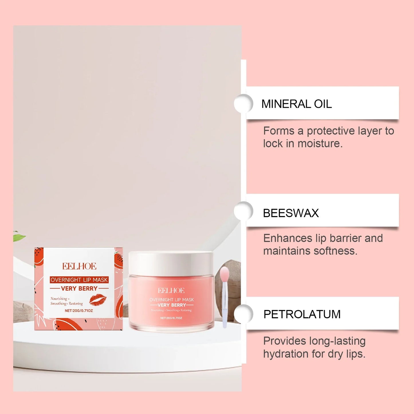 Berry Hydrating Sleep Lip Mask – Lightweight & Moisturizing