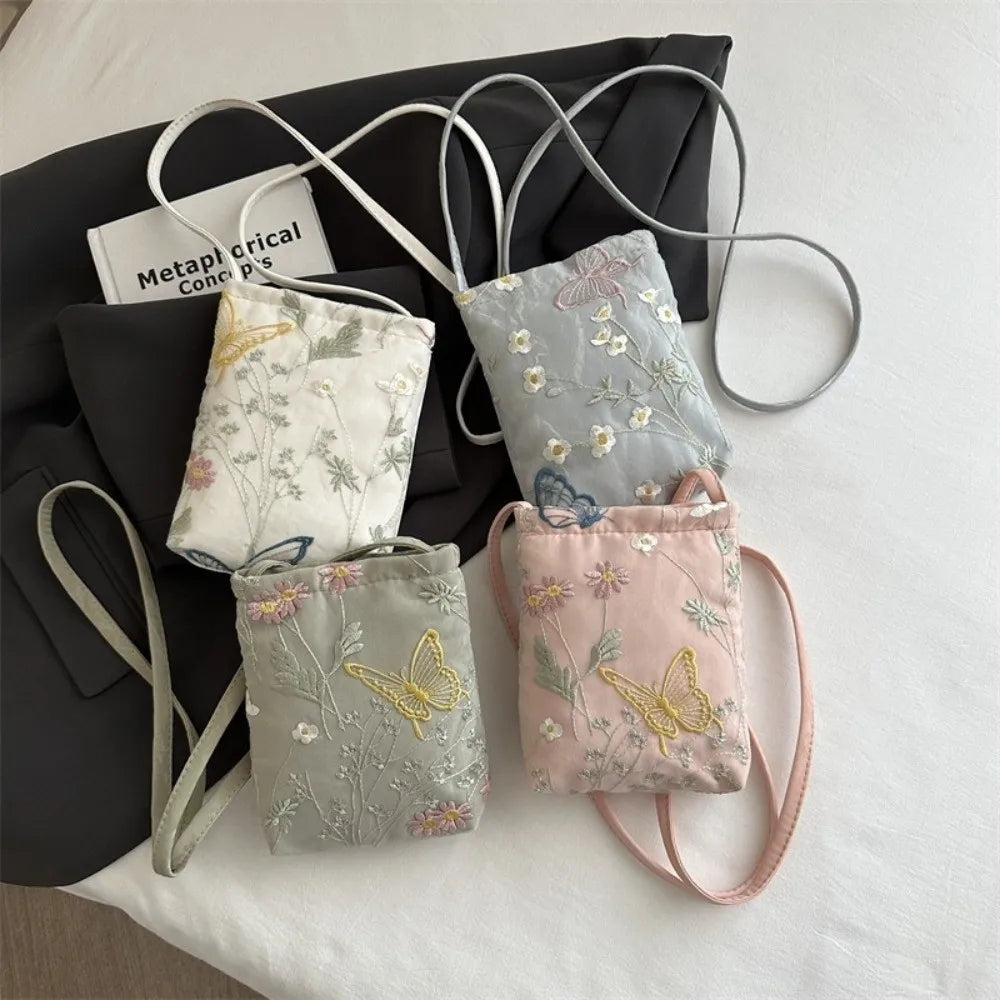 Chinese Style Embroidered Butterfly Mini Crossbody Bag Mini Crossbody Bag Peaceful Pleasures Health and Wellness