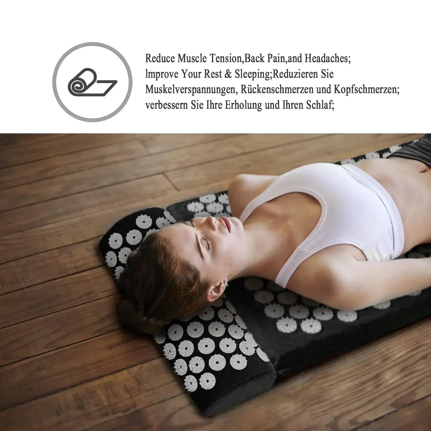 1PC/SET Massager Cushion Acupressure Mat Pillow Relieve Stress Back Pain Massage for Acupuncture Yoga Muscle Relaxation Peaceful Pleasures Health and Wellness