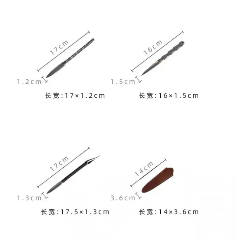 Yishi Tea Talk Chinese Pu'er Tea Knife Retro Diamond Tea Needle Split Tea Brick Tea Pry Tea Cone Tool Tea Ceremony Accessories Peaceful Pleasures Health and Wellness