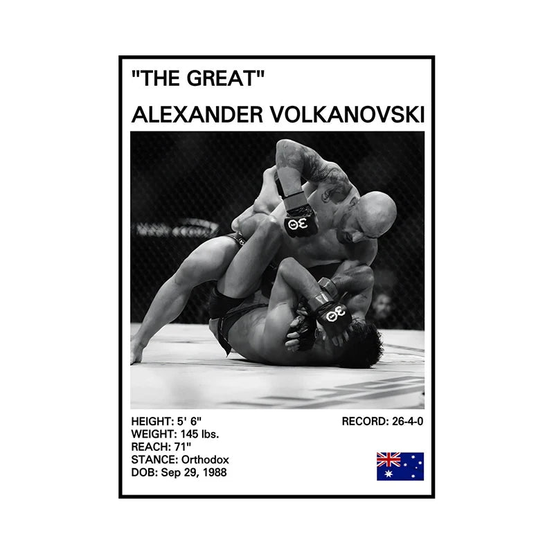 Boxing Legends Black & White Canvas Wall Art – Gym Home Decor