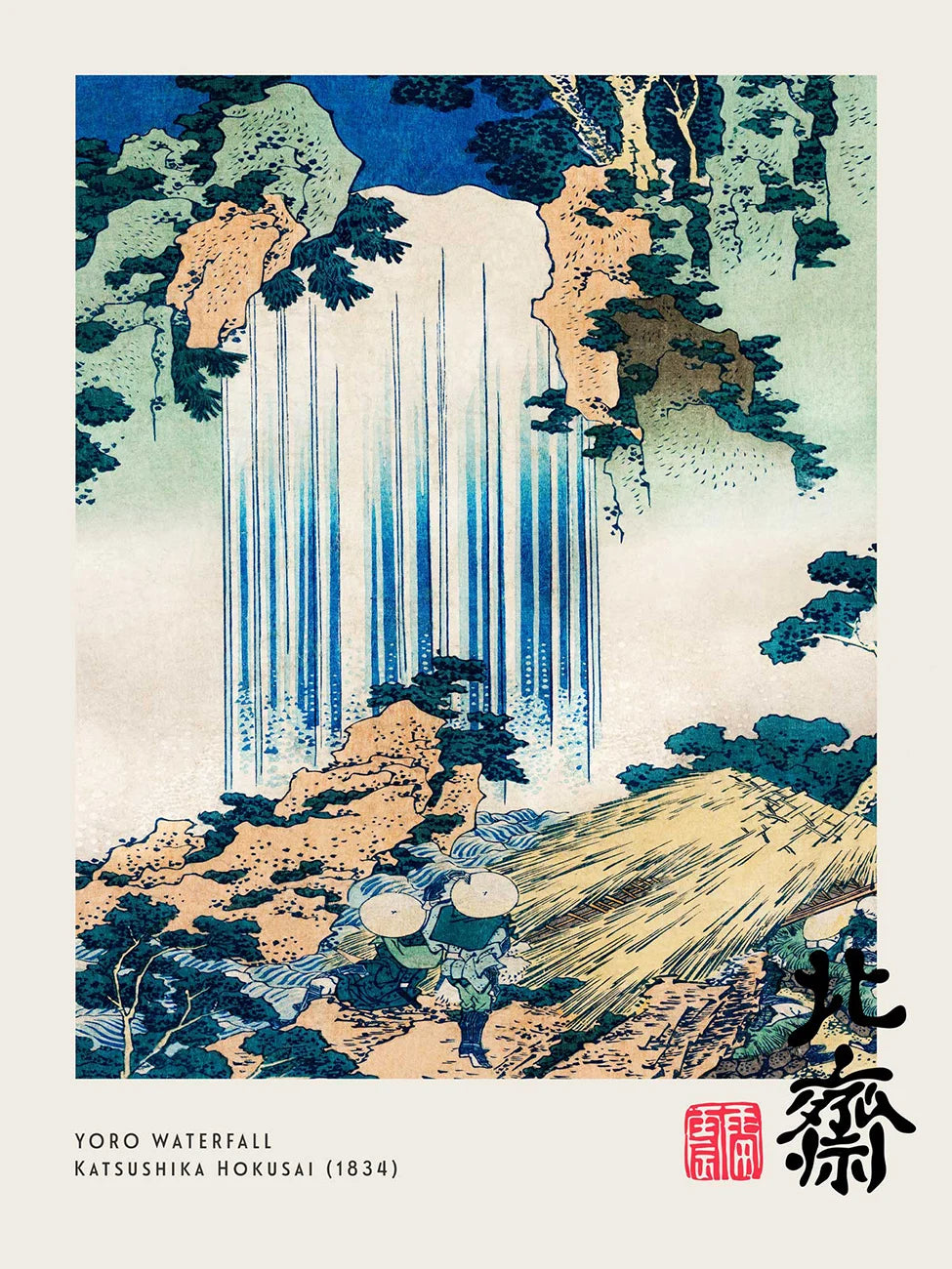 Hokusai Great Wave Mount Fuji Unframed Canvas Wall Art Print
