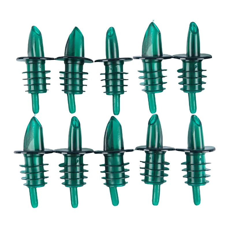 10-Pack Bottle Pourers & Stoppers for Liquor, Wine & Oil