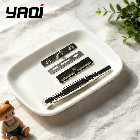 2026 YAQI Romulus Mens Safety Razor Single-Edged AC Blade Polished 316 Stainless Steel for Shaving Peaceful Pleasures Health and Wellness