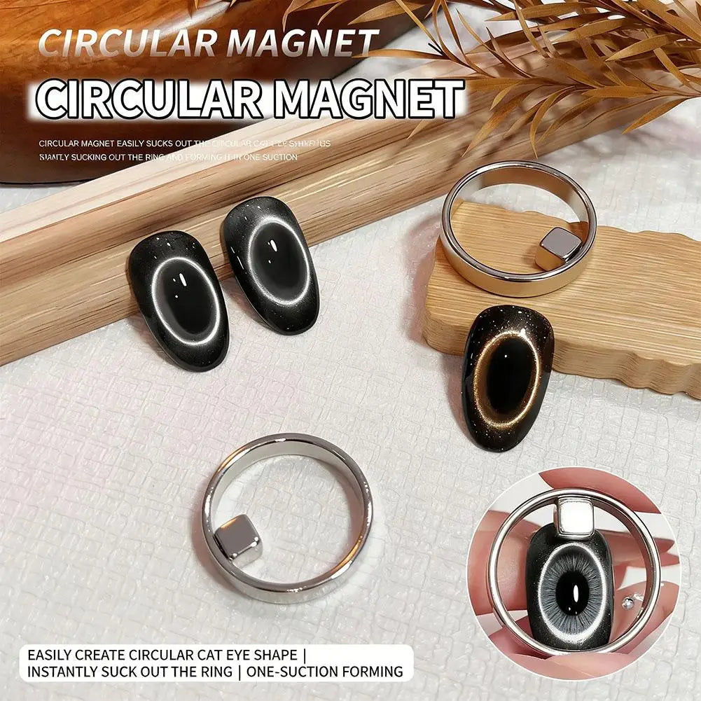 Cat Eye Nail Magnet Tool – Circular Double-Head for Gel Polish