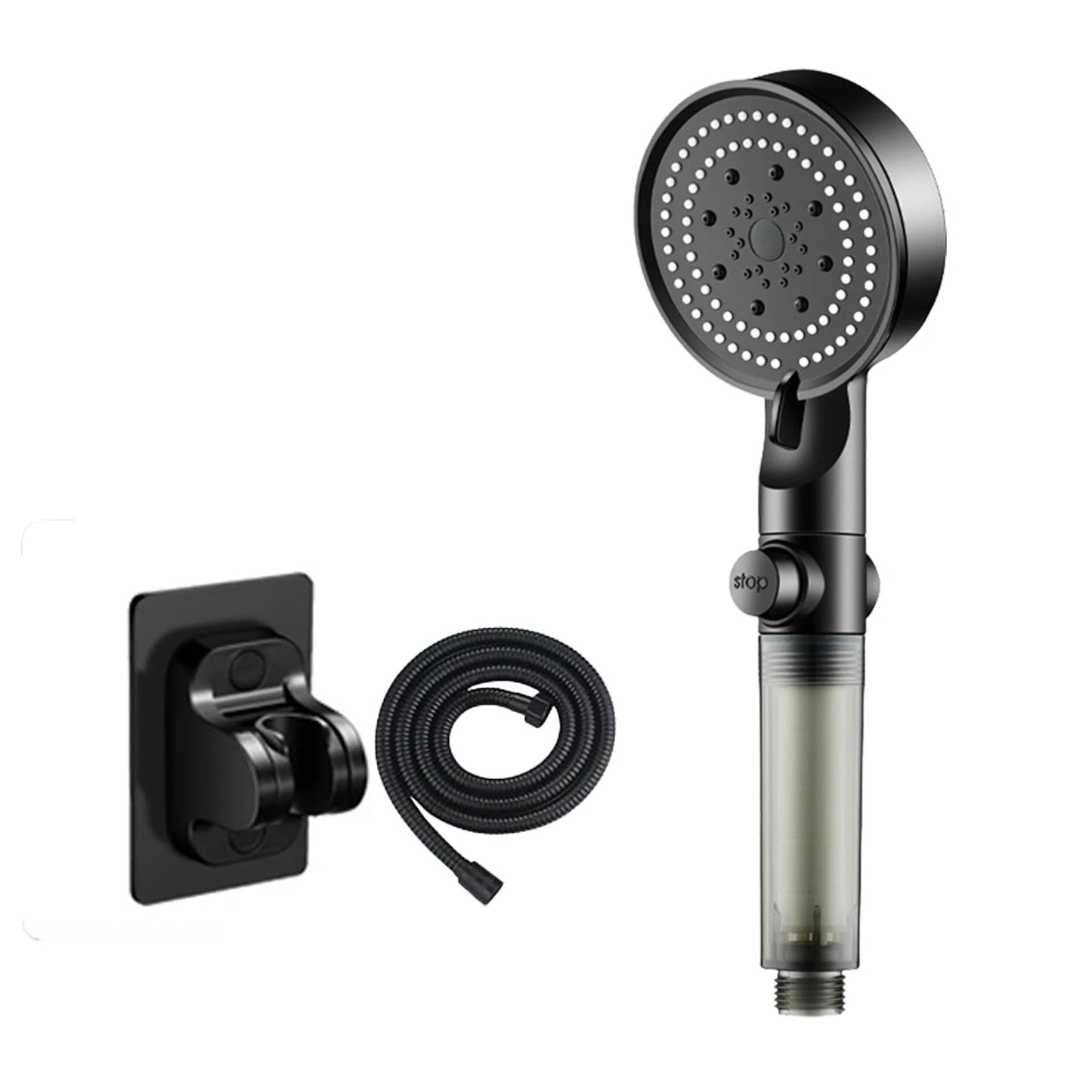 Bathroom Hand Held Shower Head Water Saving Pressure Shower Device for Cleaning Tile Corner Toilet Peaceful Pleasures Health and Wellness 6