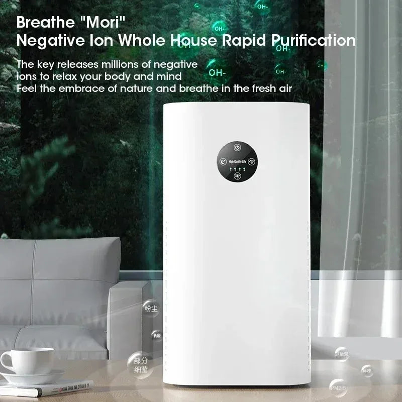 Large Room Air Purifier HEPA Filter for 180m² Removes Pet Hair Dust Smoke Formaldehyde with Negative Ion Cleaner for Home Office Peaceful Pleasures Health and Wellness