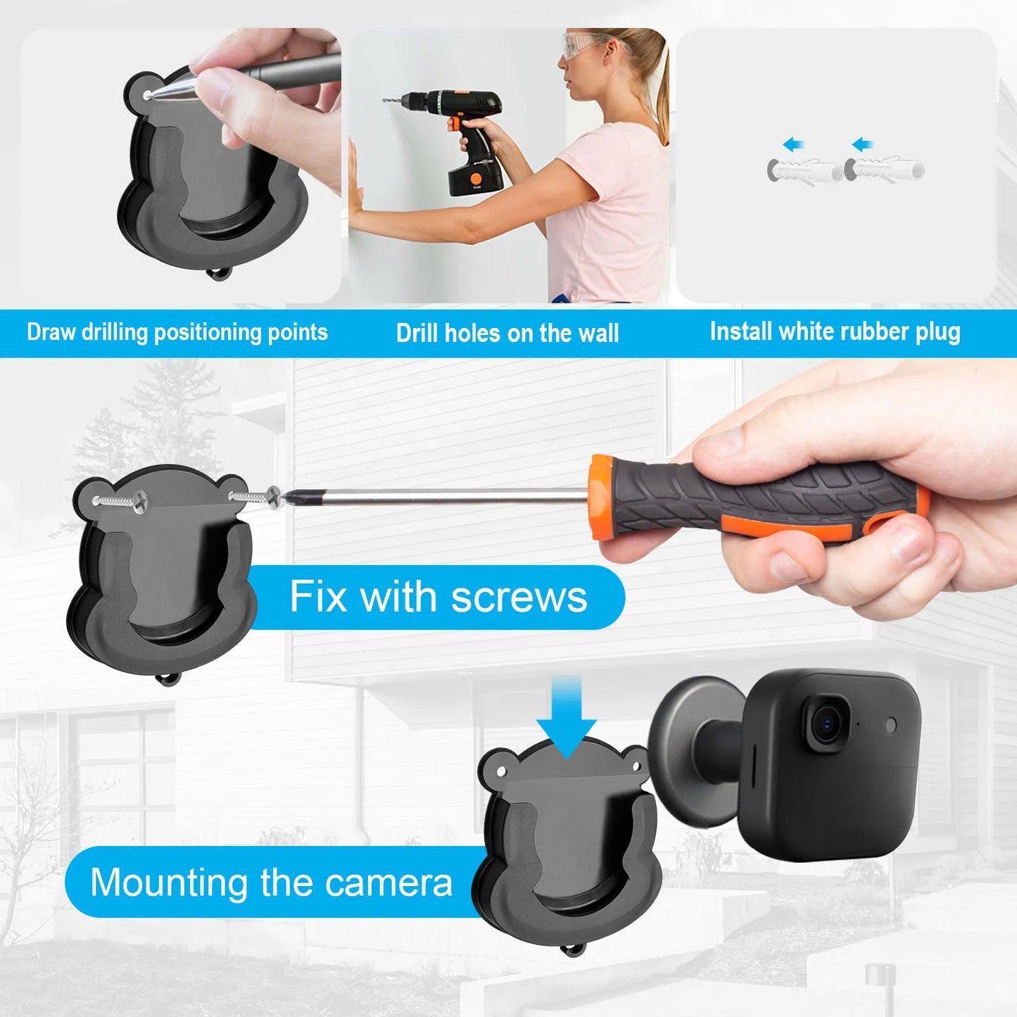 3 Pack For Blink Camera Can Be Drilled Or Dhesive Wall Mount Bracket For Blink Mini /Mini 2 /For Blink Outdoor 4 /Outdoor2K+ Peaceful Pleasures Health and Wellness