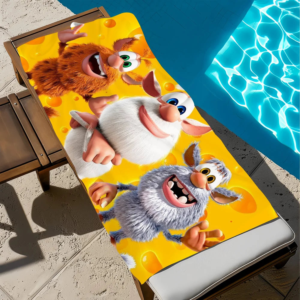 Cute Cartoon Quick-Dry Beach Towel | Gym, Travel & Pool Quick-Dry Beach Towel Peaceful Pleasures Health and Wellness z2 STJ40x70CM