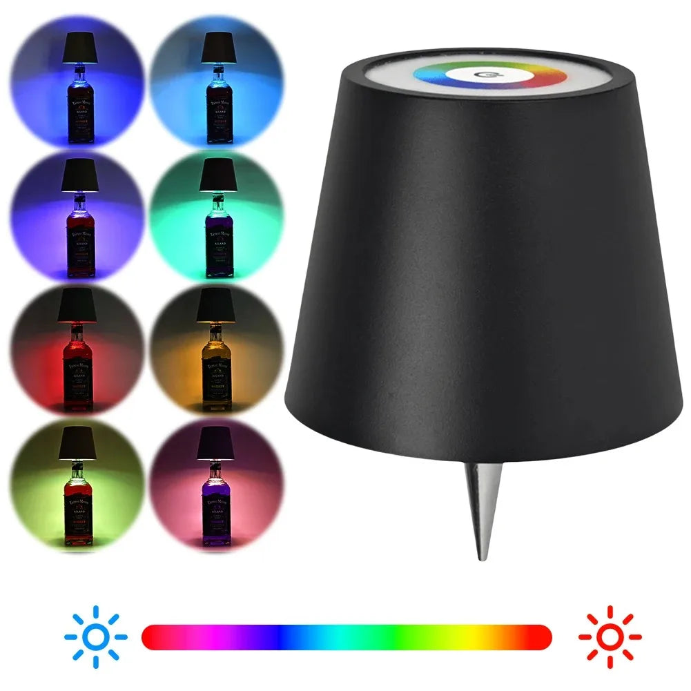 Wireless Table Lamp For Wine Bottles LED Bottle Light For Outdoor Use Touch Control Ideal For Restaurants Bars Festival Party Peaceful Pleasures Health and Wellness