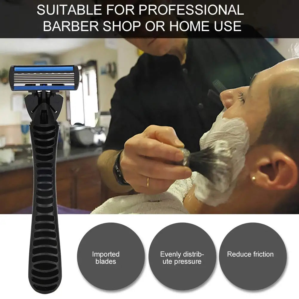 6-Layer Double Edge Safety Razor – Stainless Steel Manual Shaver