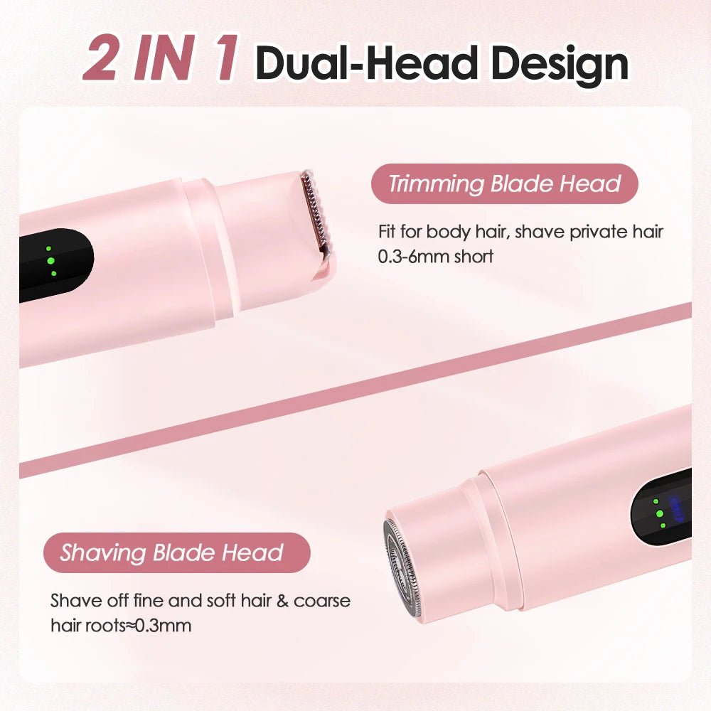 Electric Epilator for Women Bikini Hair Removal Rechargeable Portable Facial Shaver for Body Painless Eyebrow Razor Waterproof Peaceful Pleasures Health and Wellness