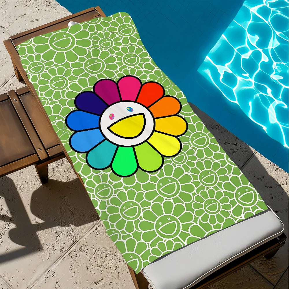 Murakami Art Quick-Dry Beach Towel | Soft Pool & Travel Towel Quick-Dry Beach Towel Peaceful Pleasures Health and Wellness z6 STJ40x70CM