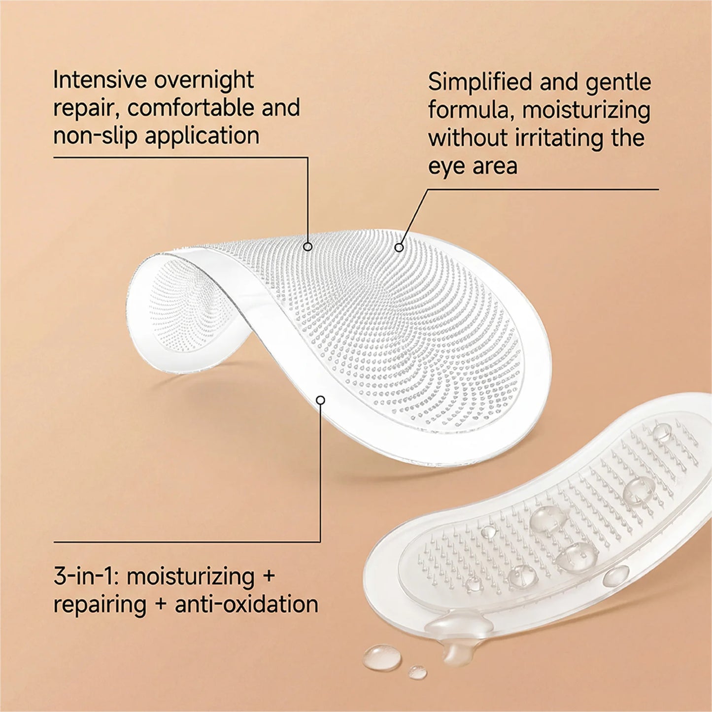 Hyaluronic Acid Overnight Eye Patches – Hydrating Sleep Mask