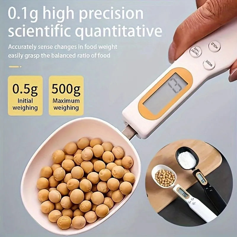 Digital Measuring Spoon with Clear Display - Portable Scale Spoon for Pet Food, Tea, Milk Powder - Kitchen and Dorm Restaurant Peaceful Pleasures Health and Wellness
