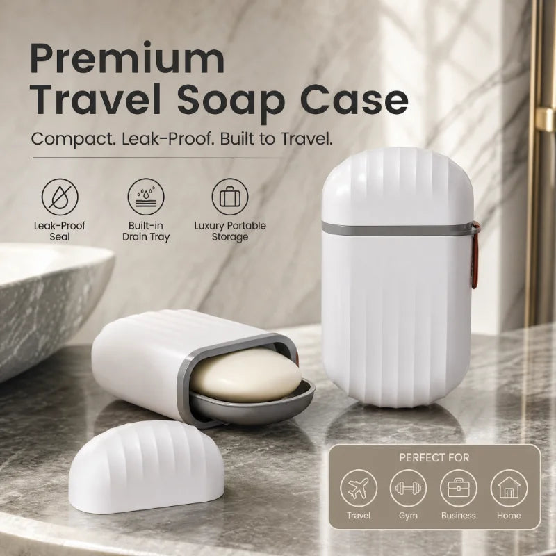 Portable Soap Dishes Sealed Storage Box Waterproof Travel Home Bathroom Soap Box Outdoor Storage Box Soap Box Organizer Tray Peaceful Pleasures Health and Wellness