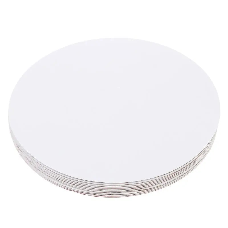10-Pack Round Cake Boards 8/10/12 Inch | Corrugated Cardboard