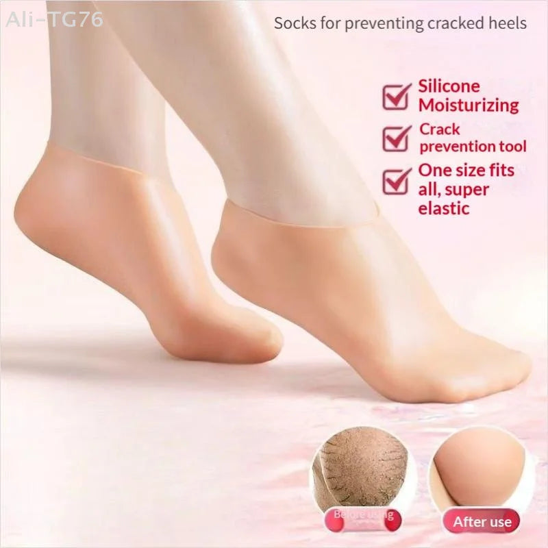 Silicone Moisturizing Gel Foot Socks | Reusable Foot Spa Cover
