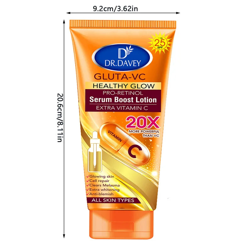 300ml DR.DAVEY GLUTA-VC BODY LOTION Body Lotion Moisturizing Cream Large Capacity Moisturizing Fragrance Refreshing Non-Greasy Peaceful Pleasures Health and Wellness