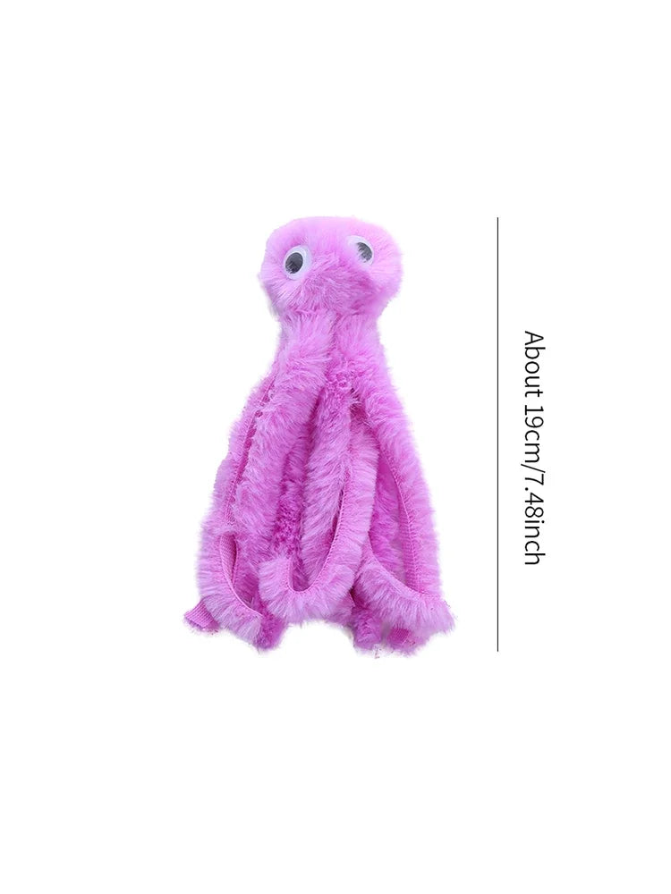 Catnip Octopus Plush Toy – Interactive Cat & Dog Chew Toy Catnip Plush Toy Peaceful Pleasures Health and Wellness PURPLE