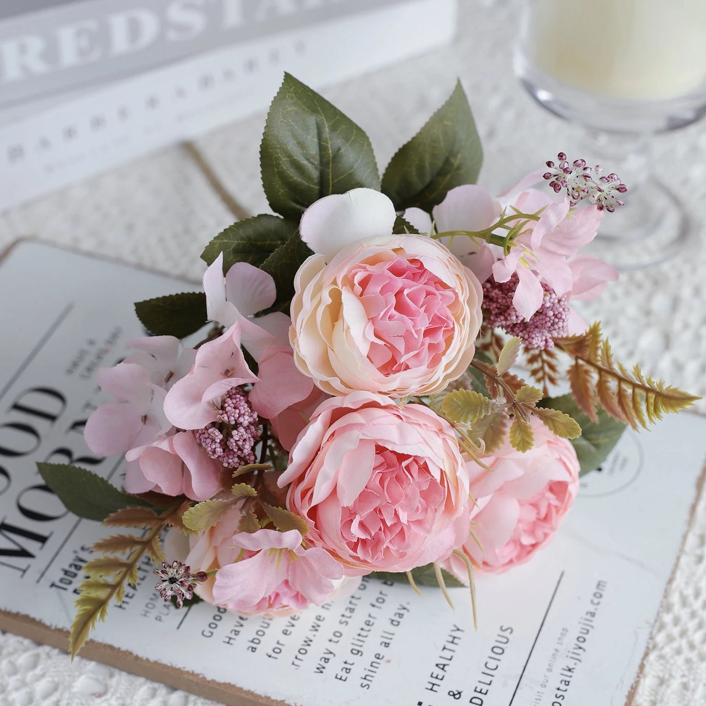 Artificial Silk Peony Bouquet | Wedding & Home Floral Decor