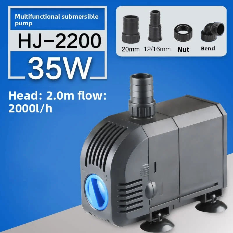 Fish Tank Quiet Frequency Circulating Filtration Pump 7/8/20/25/35/45/55W Multi-Function Submersible Aquarium Water Pond Pumps Peaceful Pleasures Health and Wellness HJ-2200 35W