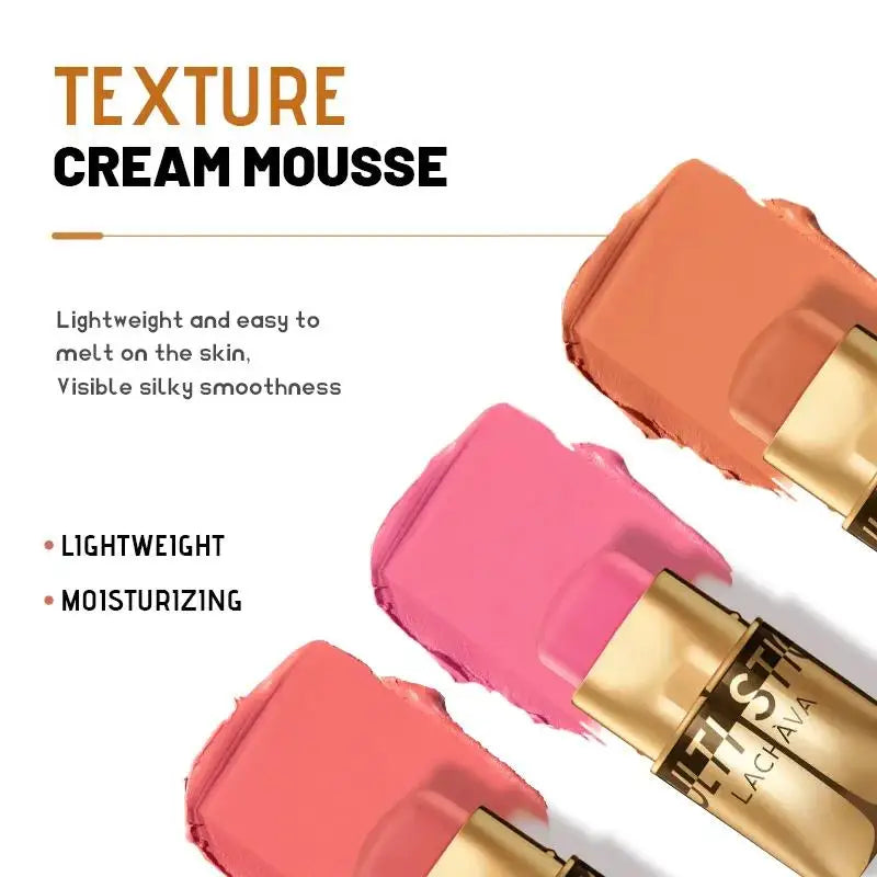 QiBest 3-in-1 Waterproof Blush Stick – Lips, Face & Eyes