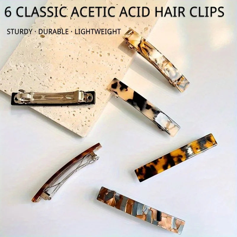 5pcs Colorful French Hair Clips – Elegant Plastic Hairpins Peaceful Pleasures Health and Wellness