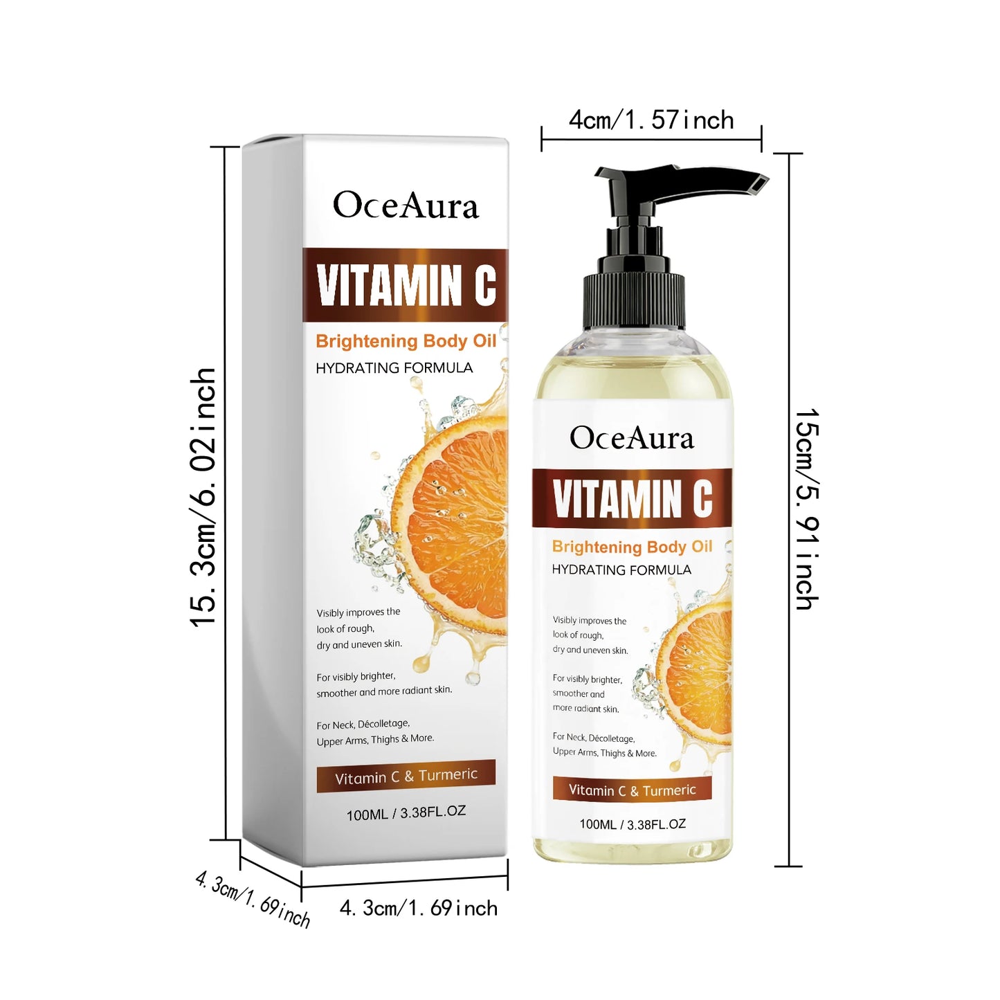 OceAura Vitamin C Body Oil 100ml – Glow, Nourish & Brighten