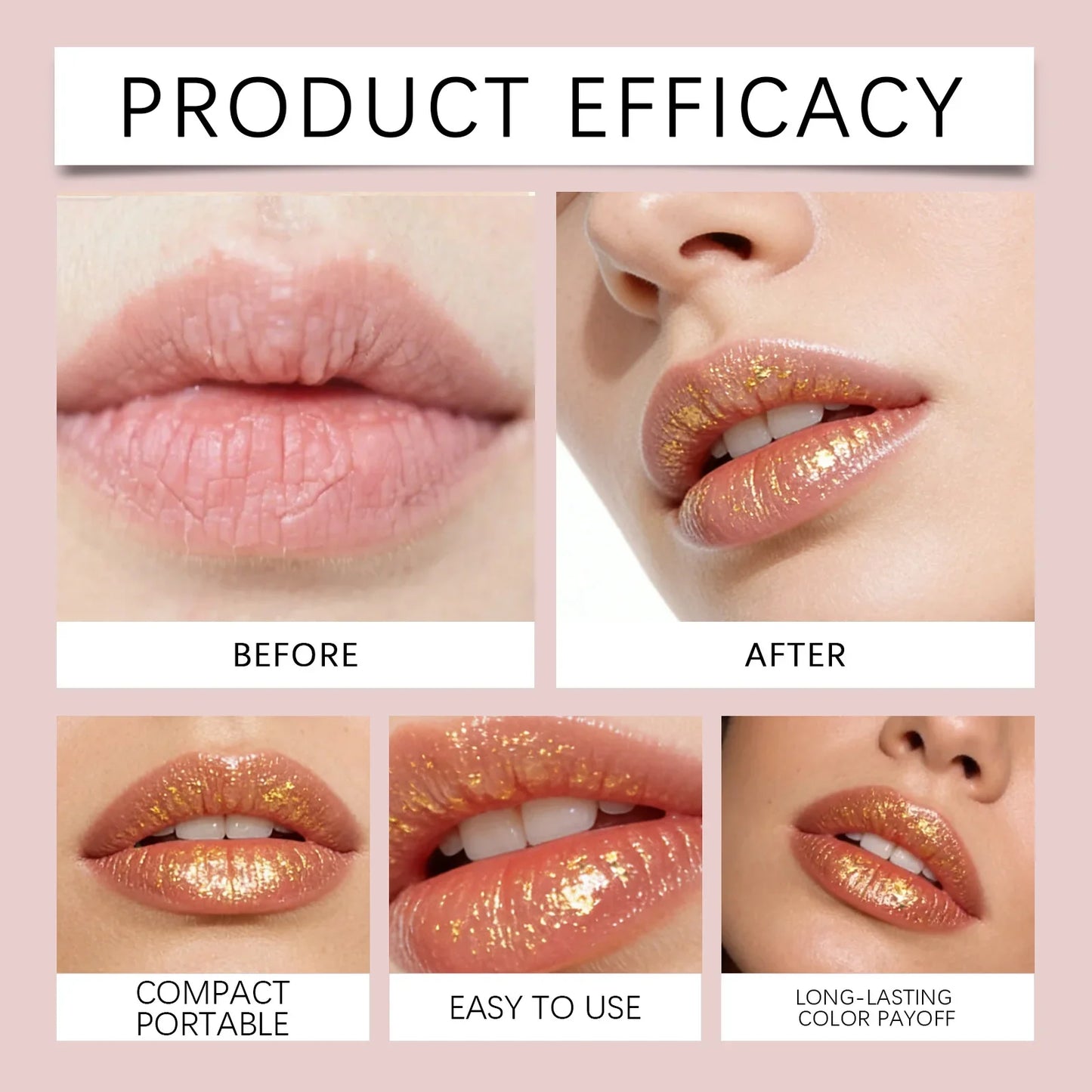 Gold Foil Color-Changing Lip Balm | Hydrating & Long Lasting